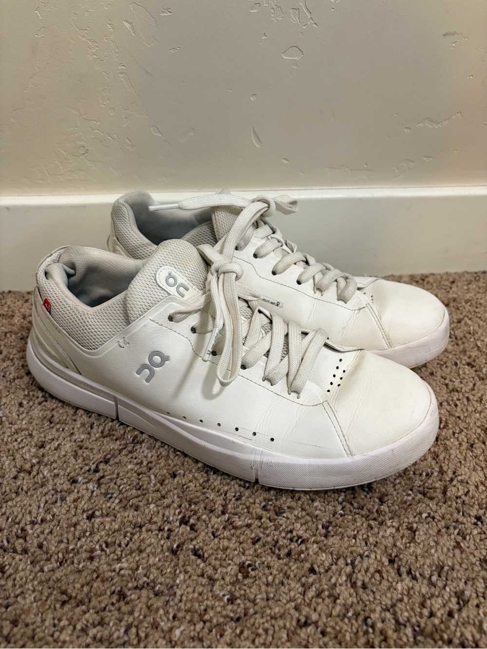 On The Roger Advantage, White, Men's Size 8.5